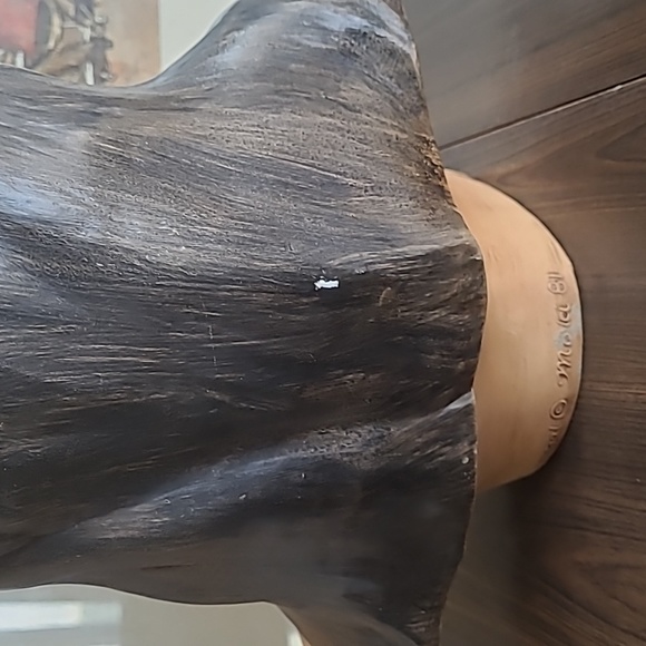 NATIVE AMERICAN INDIGENOUS WOMAN CHALKWARE BUST PROVINCIAL MOLD 1981 - Picture 8 of 10